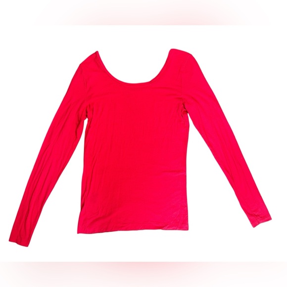 Ralph Lauren Sport Red Long Sleeve Scoop Neck Top Women’s Medium - Picture 3 of 5